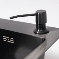 Мойка н/сталь, прямоугольная одночашевая, 600*500мм, графит, PVD покрытие, врезн на столешницу, AKS (3,2мм) — купить мебельную фурнитуру в Санкт-Петербурге | AKS мебель
