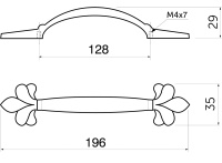 Ручка меб. скоба мет. MILK 128 серебро белый, AKS — купить мебельную фурнитуру в Санкт-Петербурге | AKS мебель
