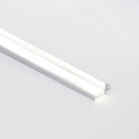 Профиль алюминиевый врезной/торцевой CAPELLA-3218A, с экраном, цвет алюминий, 2м (для 18 ДСП), AKS — купить мебельную фурнитуру в Санкт-Петербурге | AKS мебель
