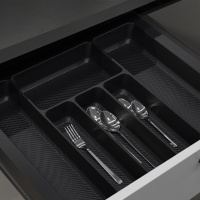 Лоток для столовых приборов 400 TR-04 (315～255*485～440*55), черный AKS — купить мебельную фурнитуру в Санкт-Петербурге | AKS мебель
