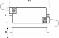 Блок питания Ultra 30W/12V с вилкой и миниконнектором (по 2 м), AKS — купить мебельную фурнитуру в Санкт-Петербурге | AKS мебель
